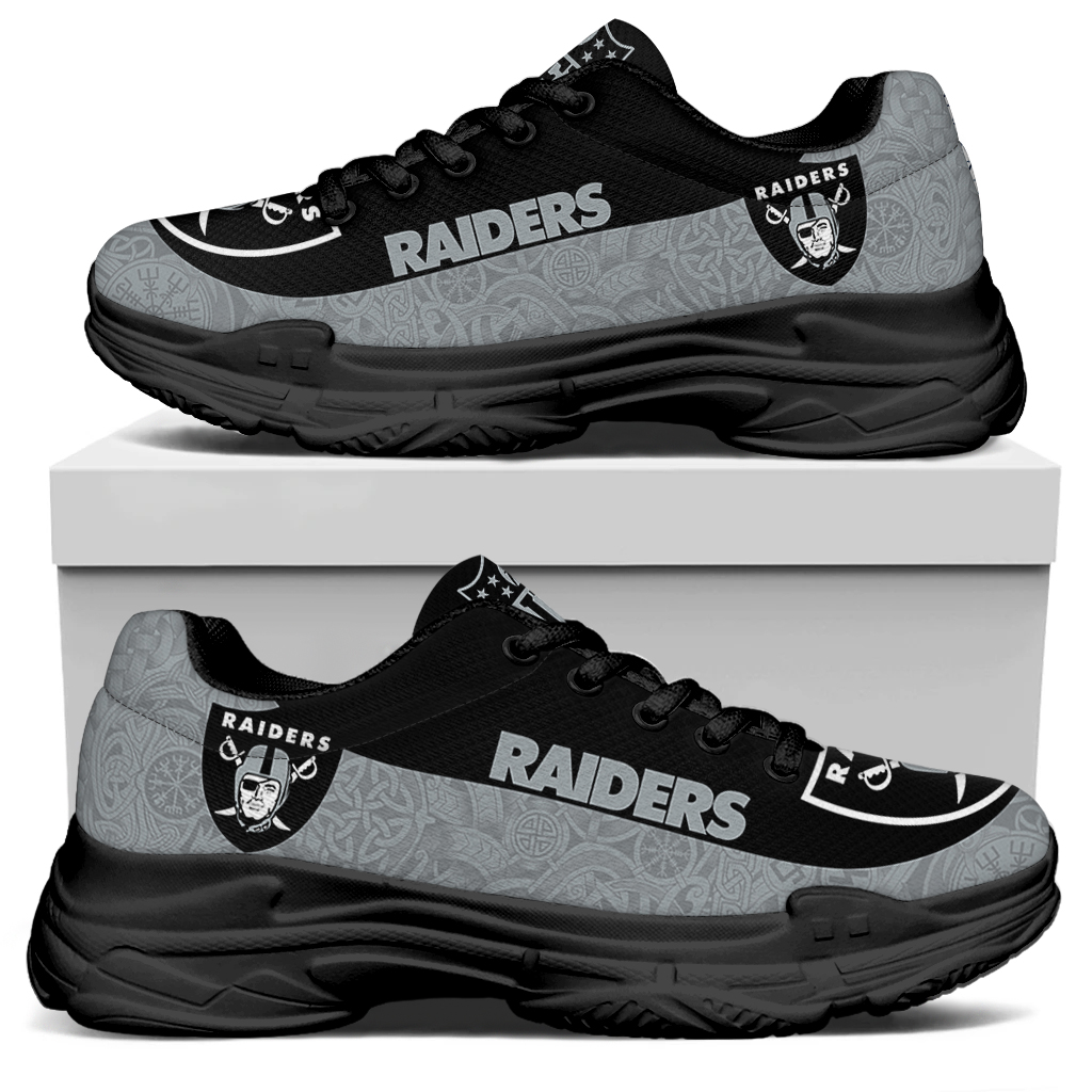 Women's Las Vegas Raiders Edition Chunky Sneakers With Line 004